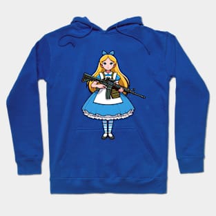 Tactical Wonderland Odyssey Tee: A Unique Twist on Alice's Journey Hoodie